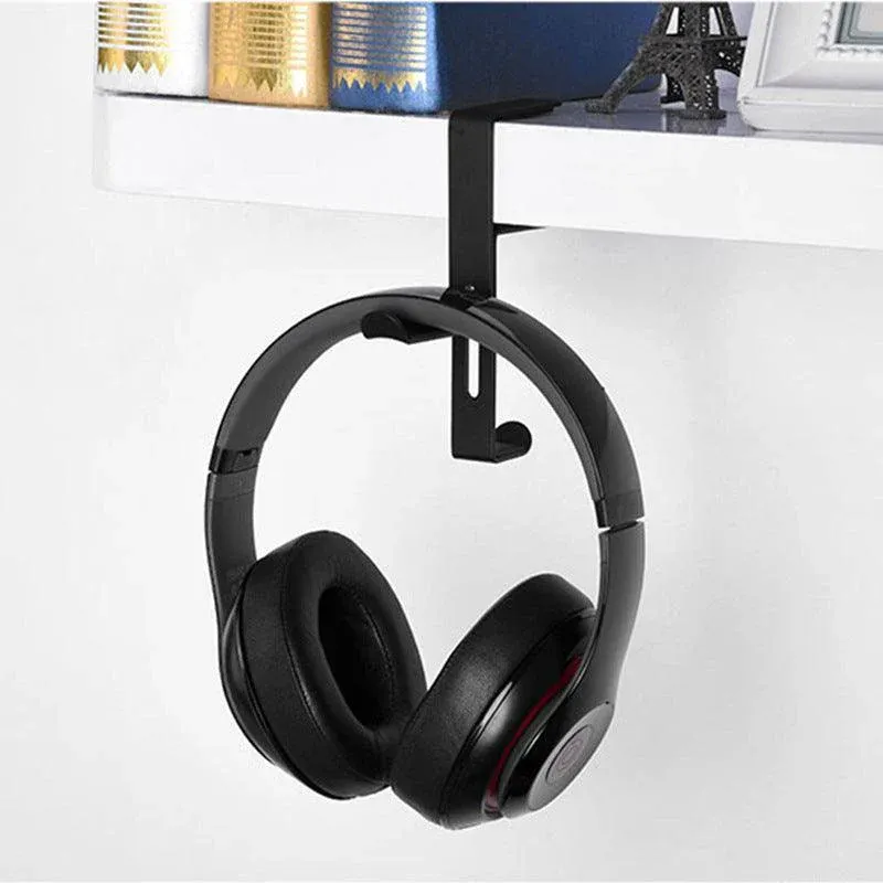 Metal Earphone Headset Desk Display Stand Black - Image 10