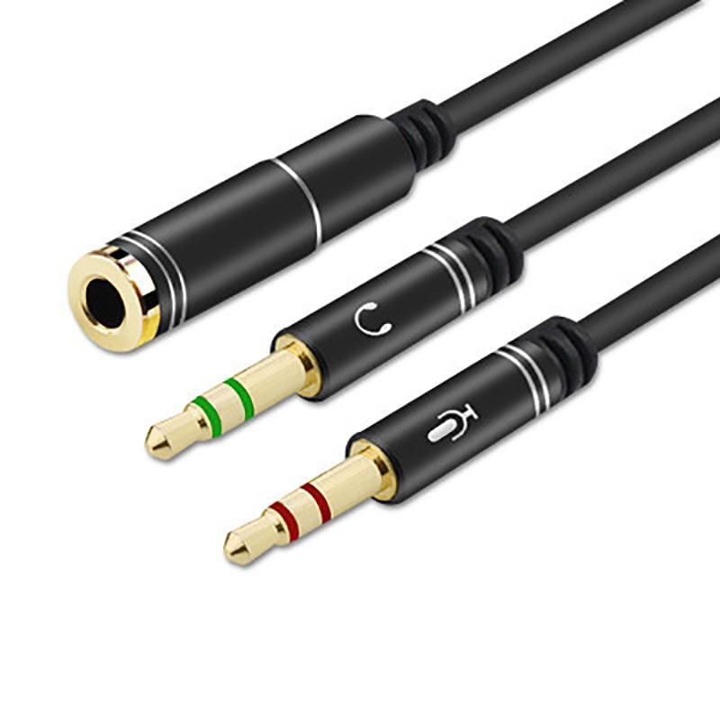 3.5mm AUX Cable Mic Audio Splitter 2 Male to 1 - Image 7