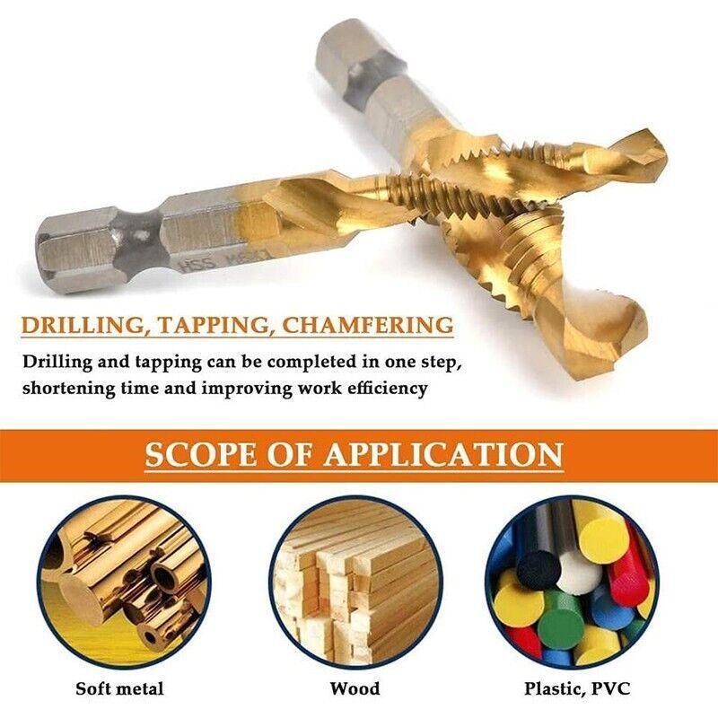 6X HSS Hex Shank Tap Drill Bits - Image 5