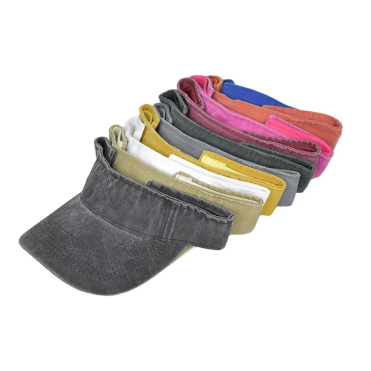 Summer Denim Sun Visor Cap - Army Green - Image 13
