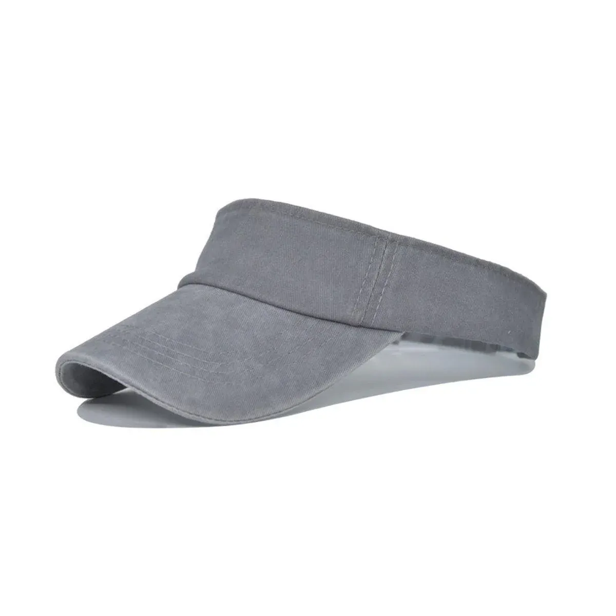 Summer Denim Sun Visor Cap - Grey
