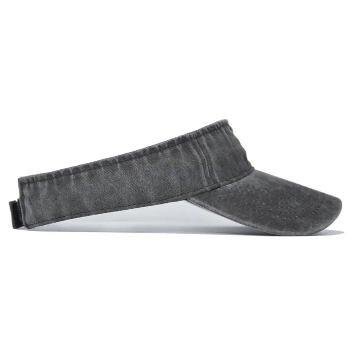 Summer Denim Sun Visor Cap - Khaki - Image 12