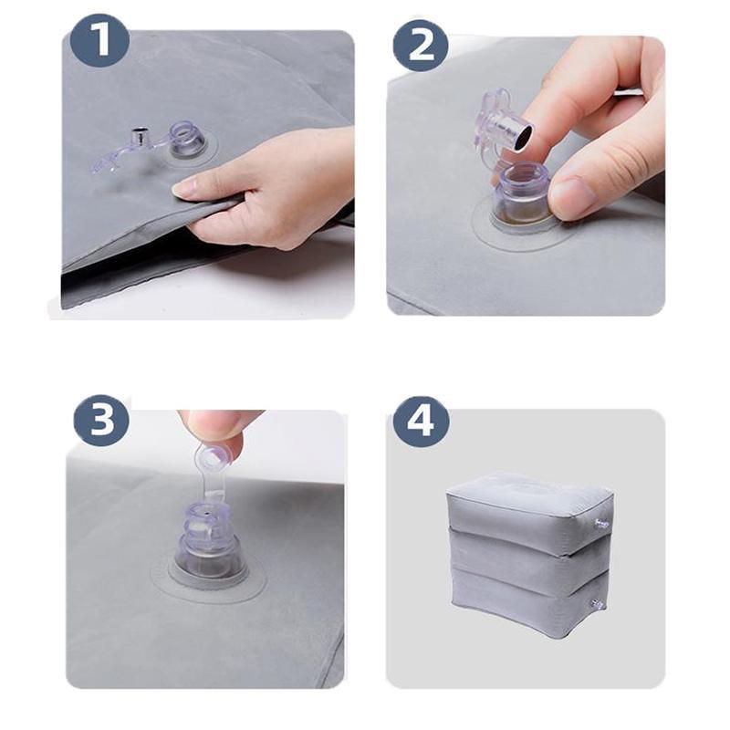 Inflatable Foot Rest Travel Air Pillow - Image 5