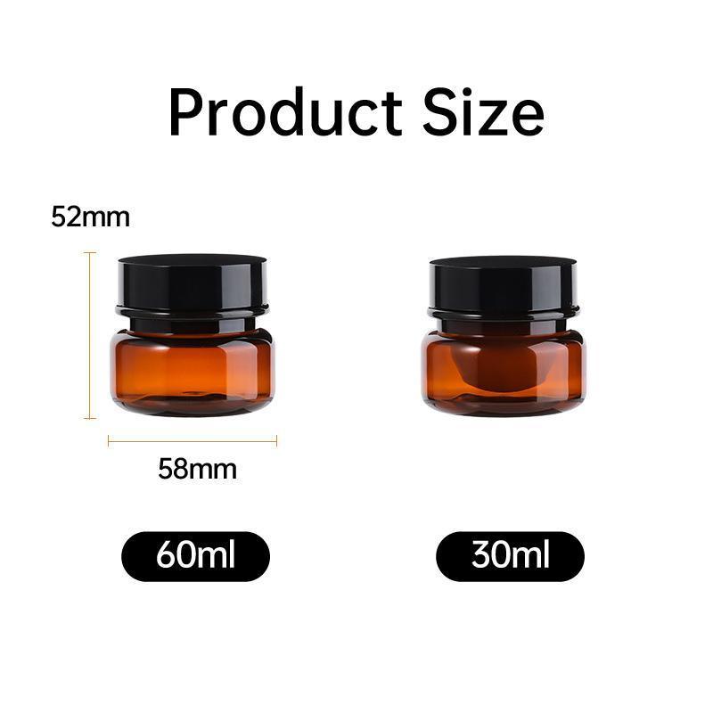 10pcs PET Plastic Cosmetic Bottles 60ml Transparent White Single - Image 3