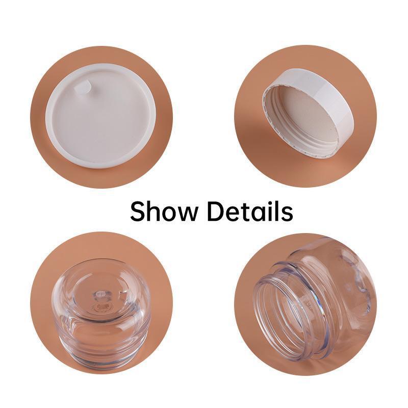 10pcs PET Plastic Cosmetic Bottles 60ml Transparent White Single - Image 5
