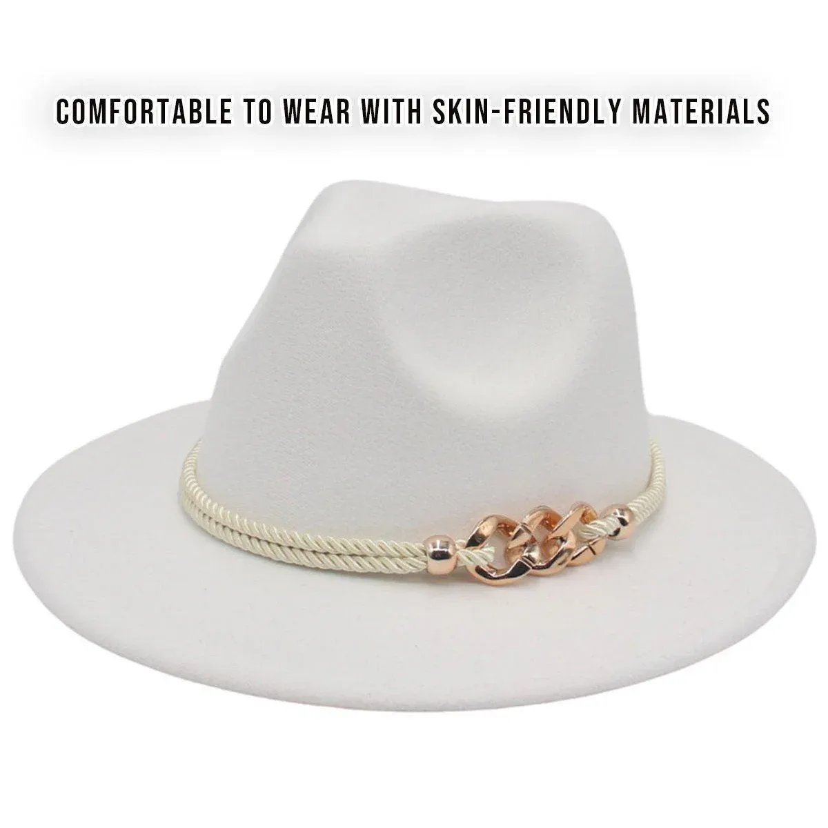 Jazz Hat Retro Large Brim - Black - Image 9