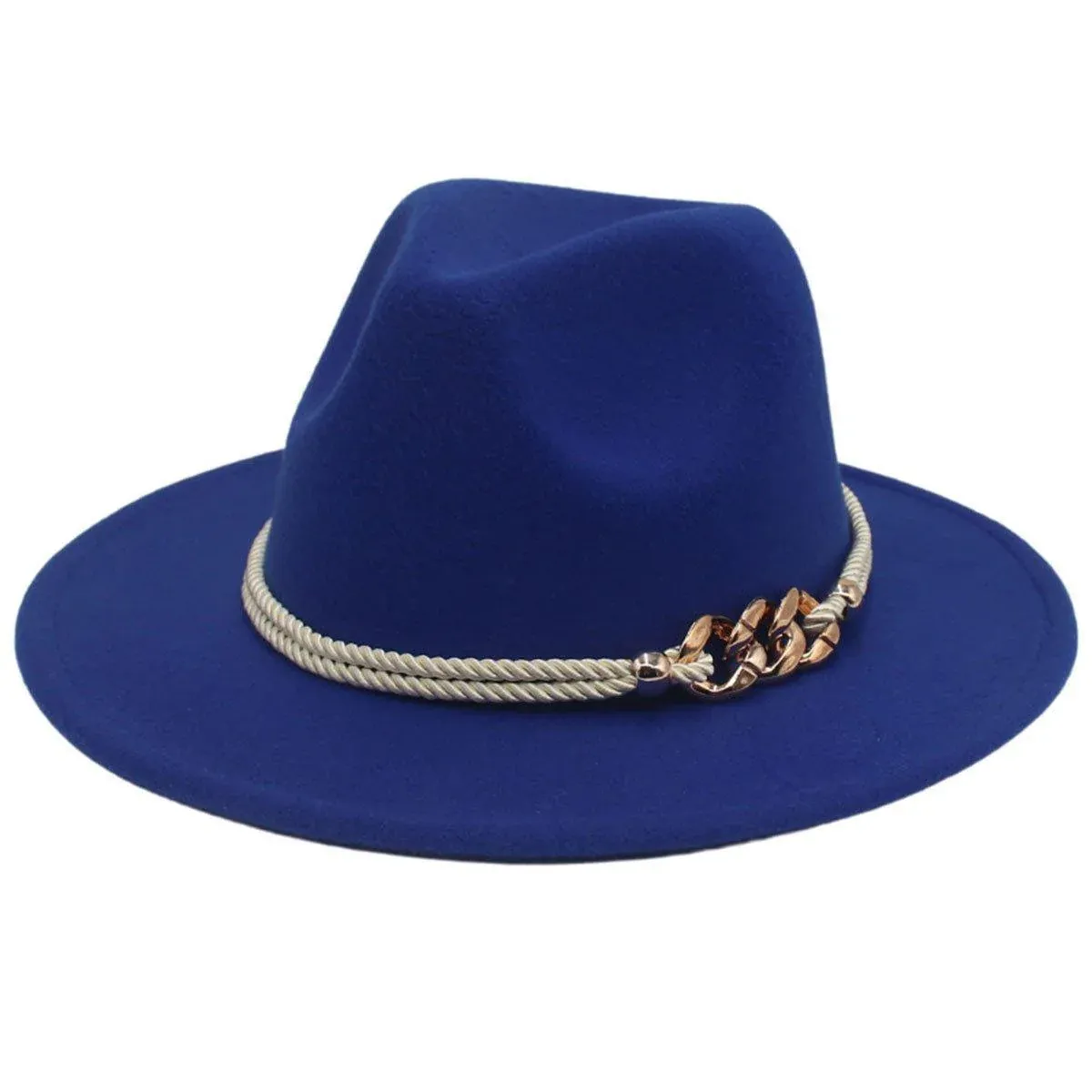 Jazz Hat Retro Large Brim - Blue