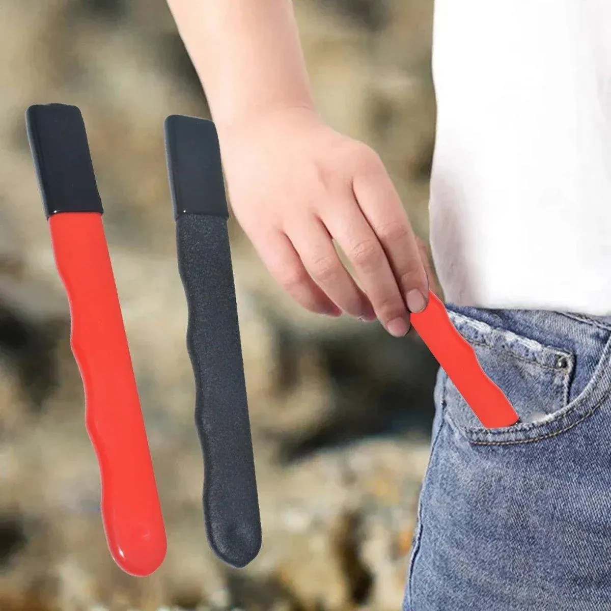 5pcs Handheld Garden Tool Knife Sharpener Red - Image 8