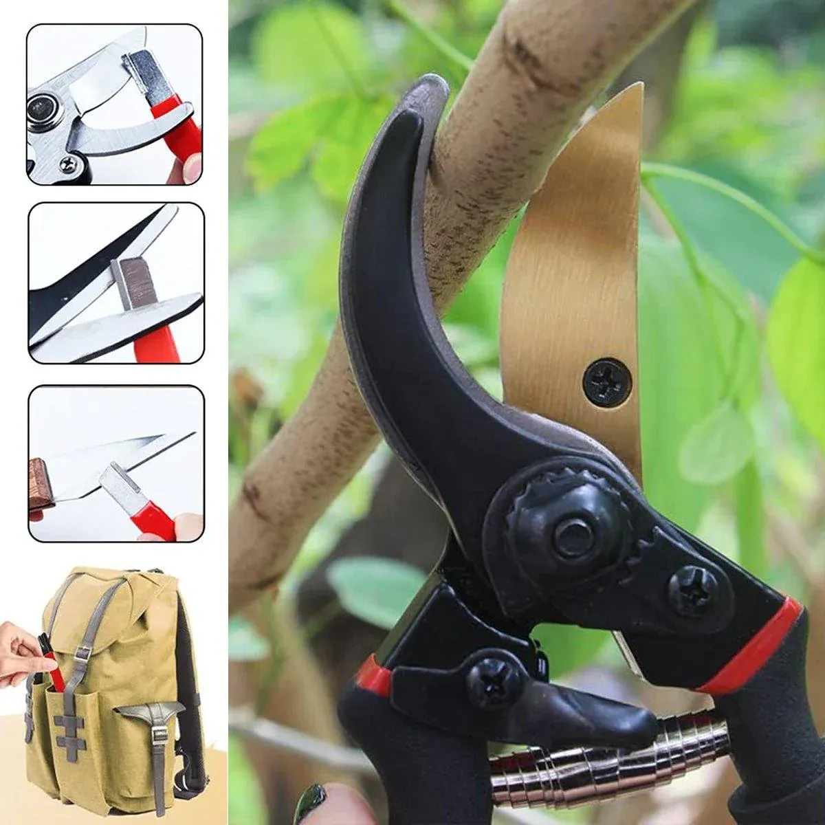 5pcs Handheld Garden Tool Knife Sharpener Red - Image 11