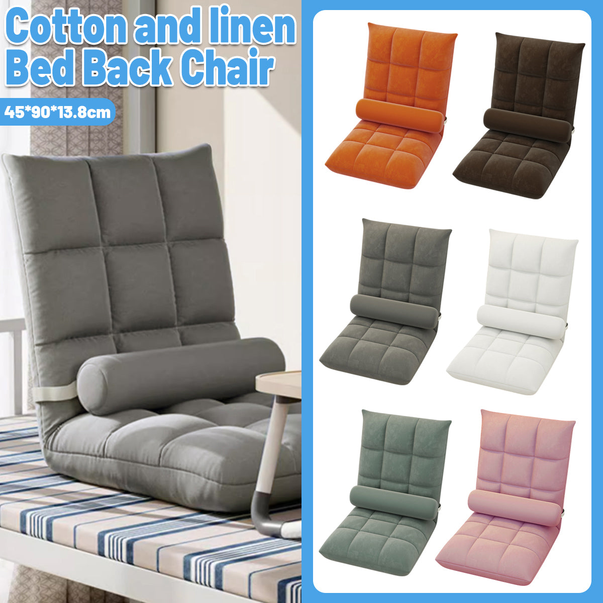 Floor Lounge Sofa Bed White