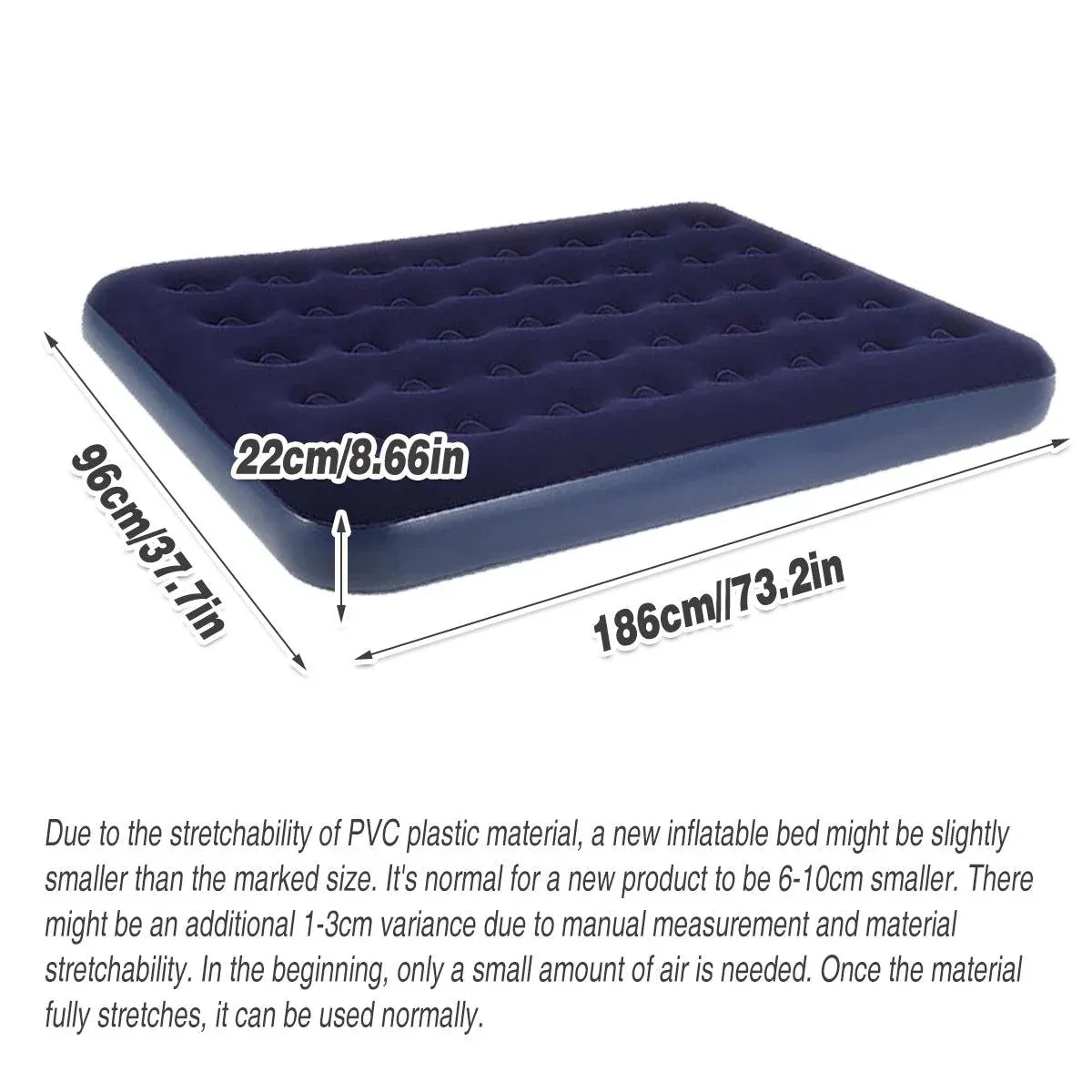 Single Inflatable Airbed 186x96cm - Image 3