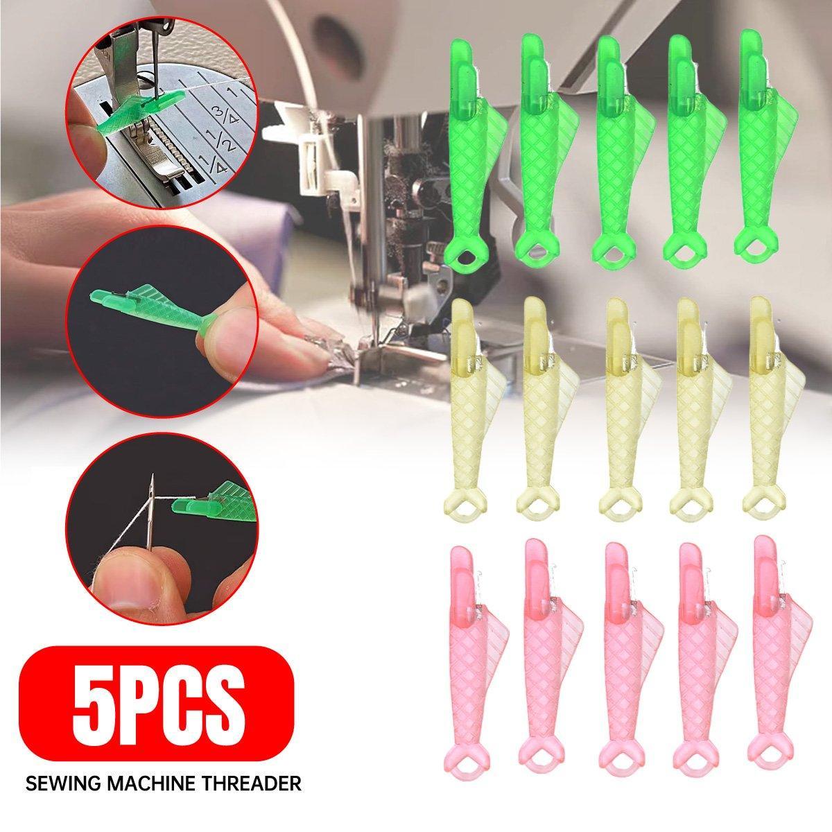 5PCS Plastic Needle Threader - Pink