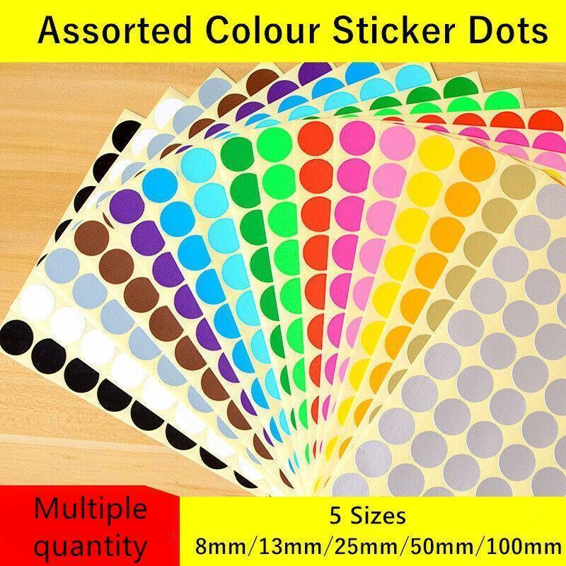 Blue Sticker Dots 25mm 40 Dots