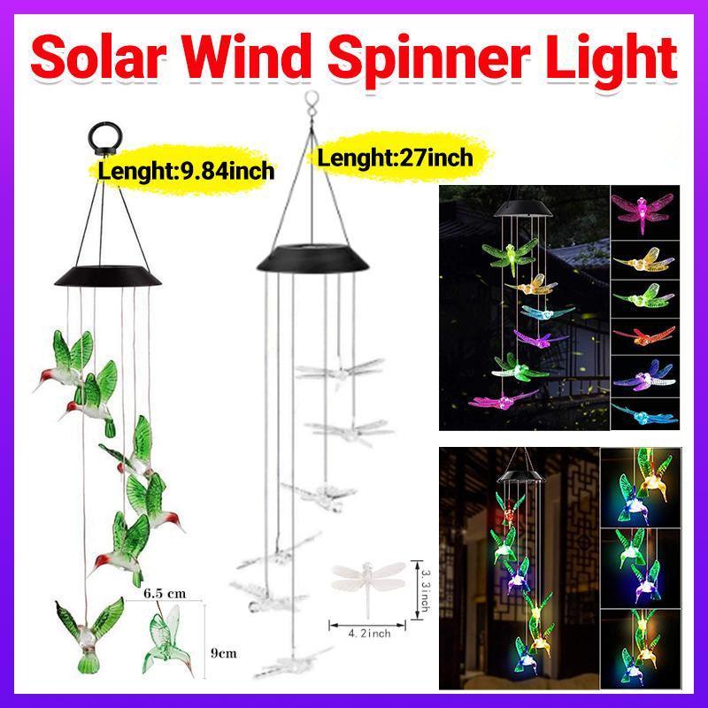 Wind Chimes Solar LED Dragonfly