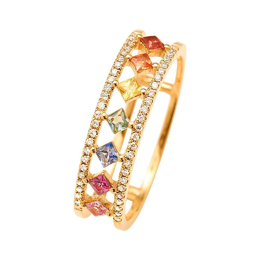 Rainbow Gold Ring Size 10 - Image 7