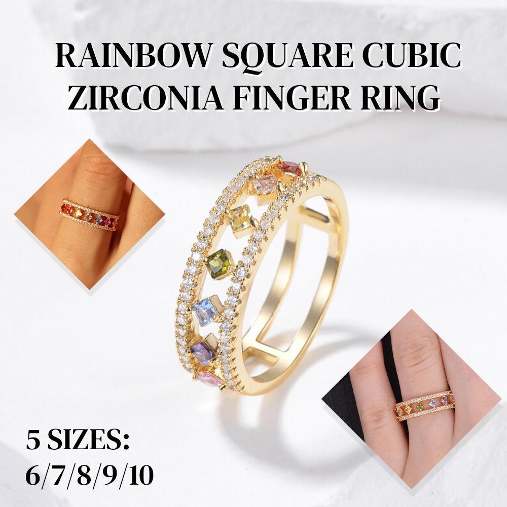 Rainbow Gold Ring Size 6