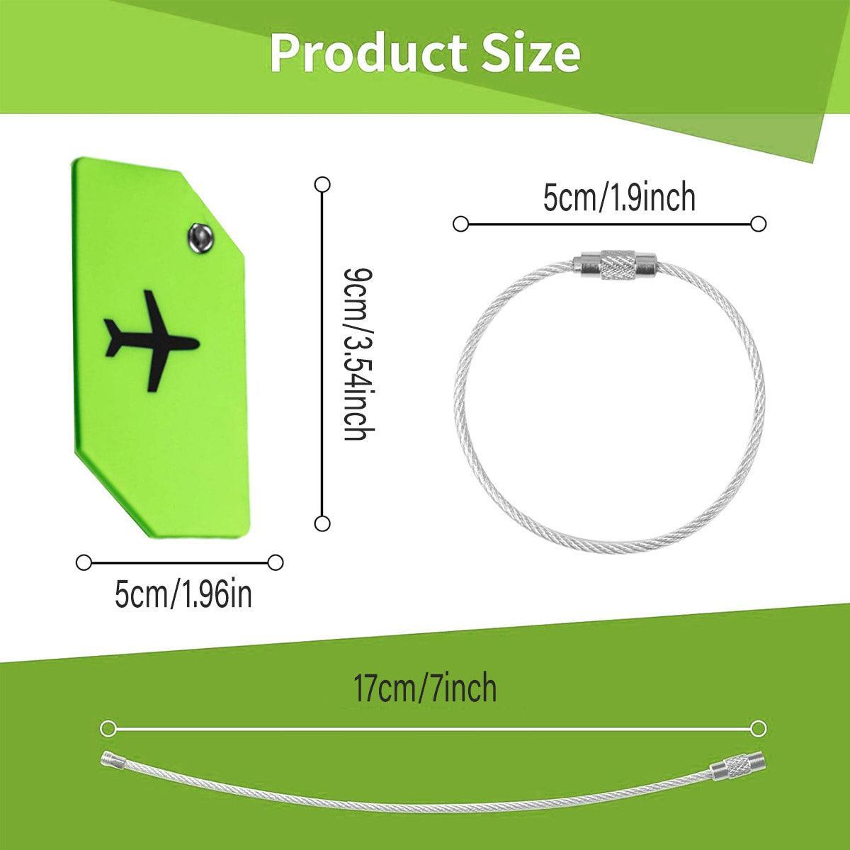 5PCS Silicone Luggage Tags Black - Image 3