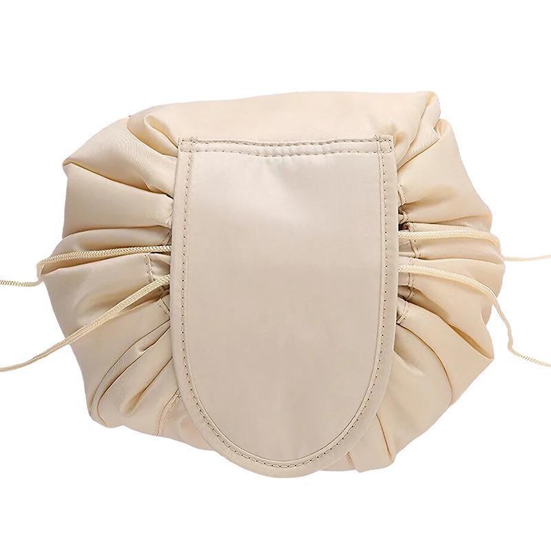 Portable Travel Makeup Bag Black Flower - Image 23