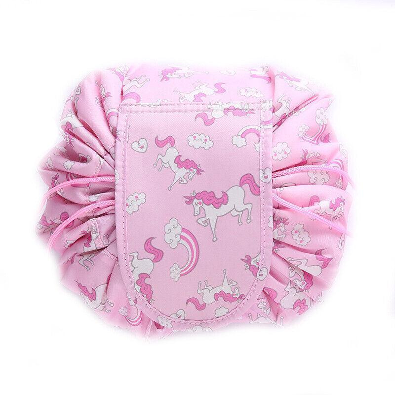 Portable Travel Makeup Bag Green Flamingo - Image 10