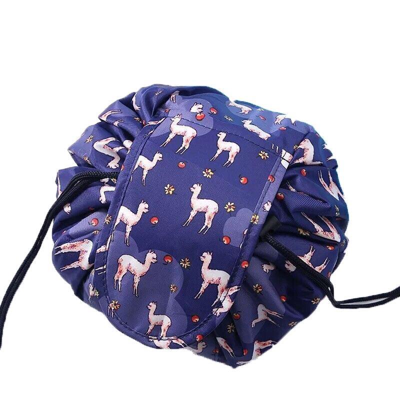 Portable Travel Makeup Bag Green Flamingo - Image 13
