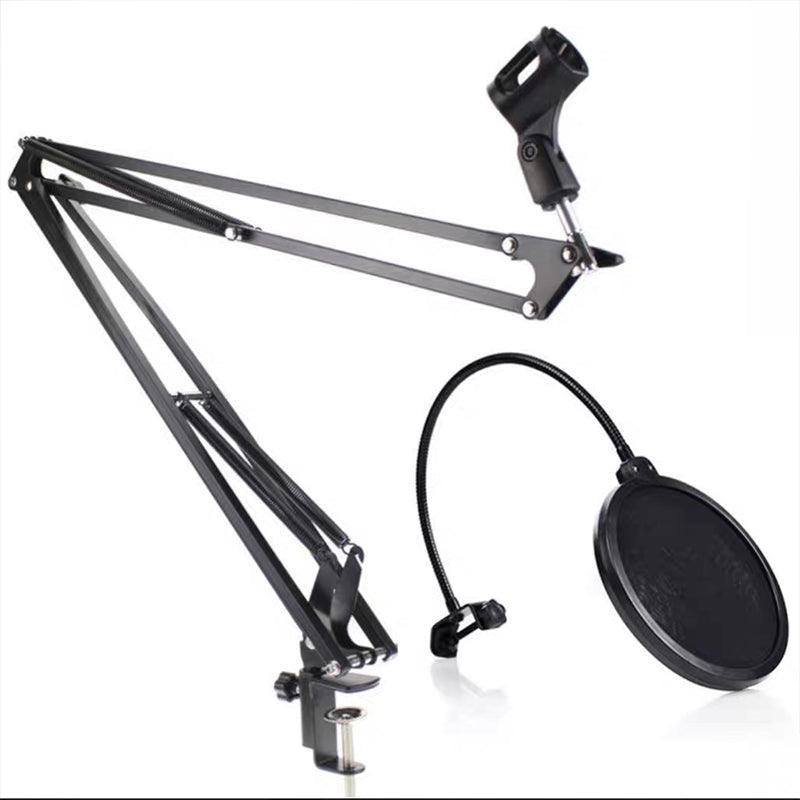 Microphone Suspension Boom Arm Desk Stand with Pop Filter - Image 2