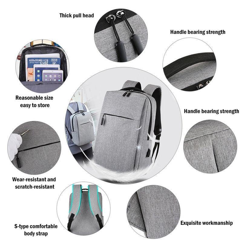 Waterproof Laptop Backpack Black 1 Zipper - Image 5