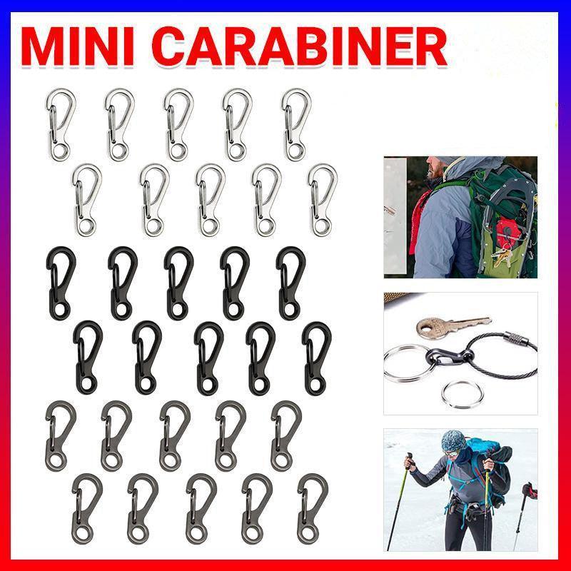10X Mini Alloy Carabiner Silver