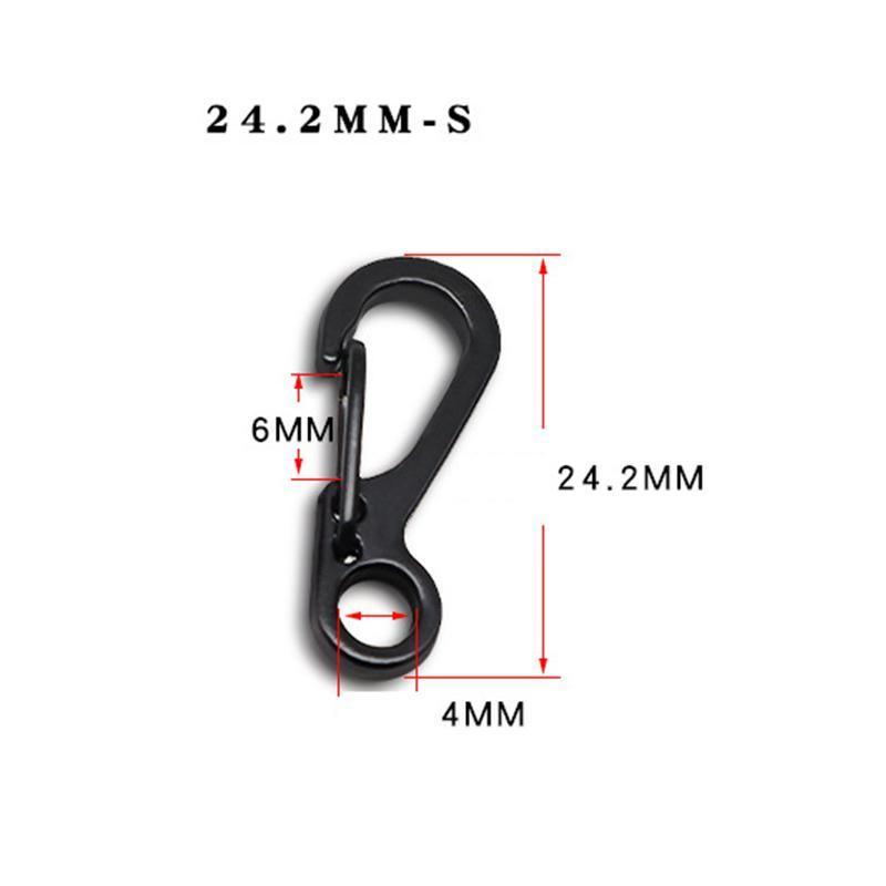 10X Mini Alloy Carabiner Silver - Image 3