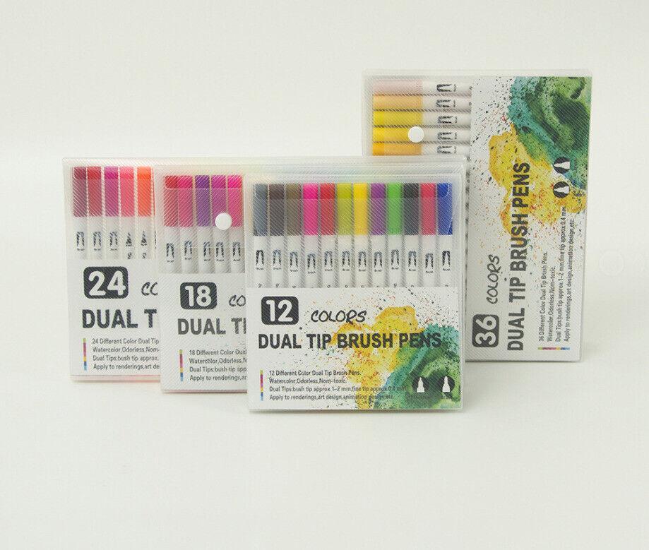 Watercolor Brush Pen Set - Black 12 - Image 5