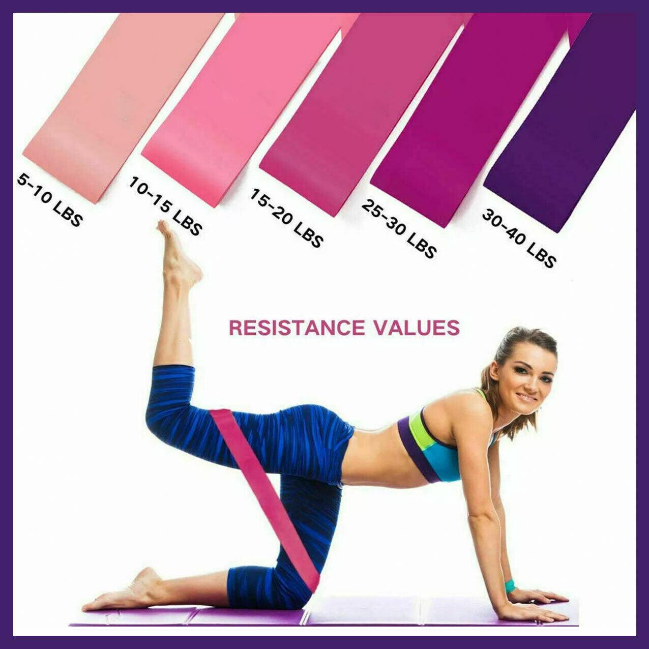 Exercise Resistance Bands Dark Pink 600x50x0.7mm - Image 3
