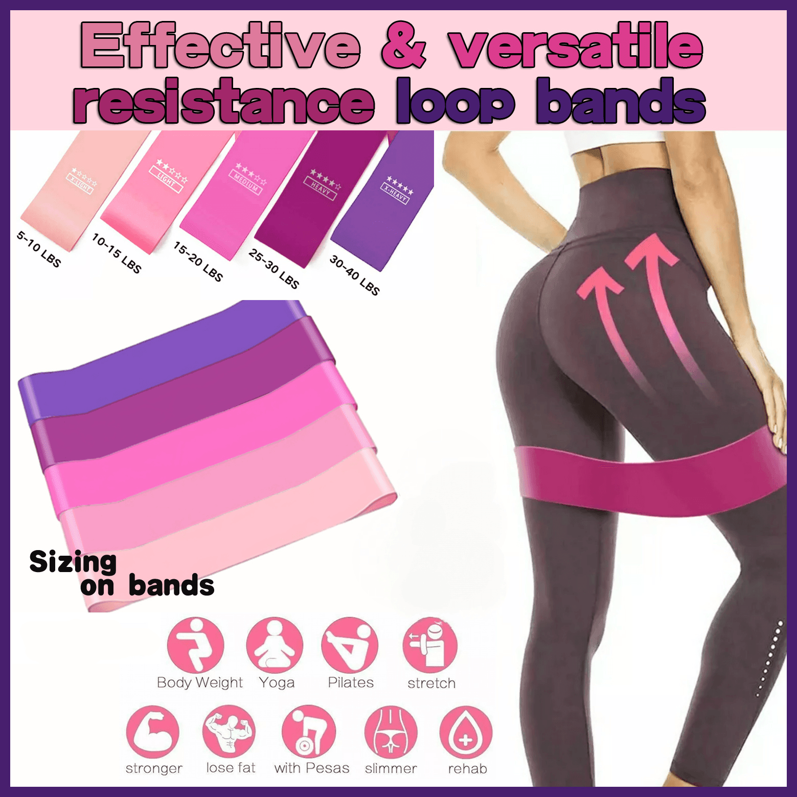 Exercise Resistance Bands Set of 5 PCS