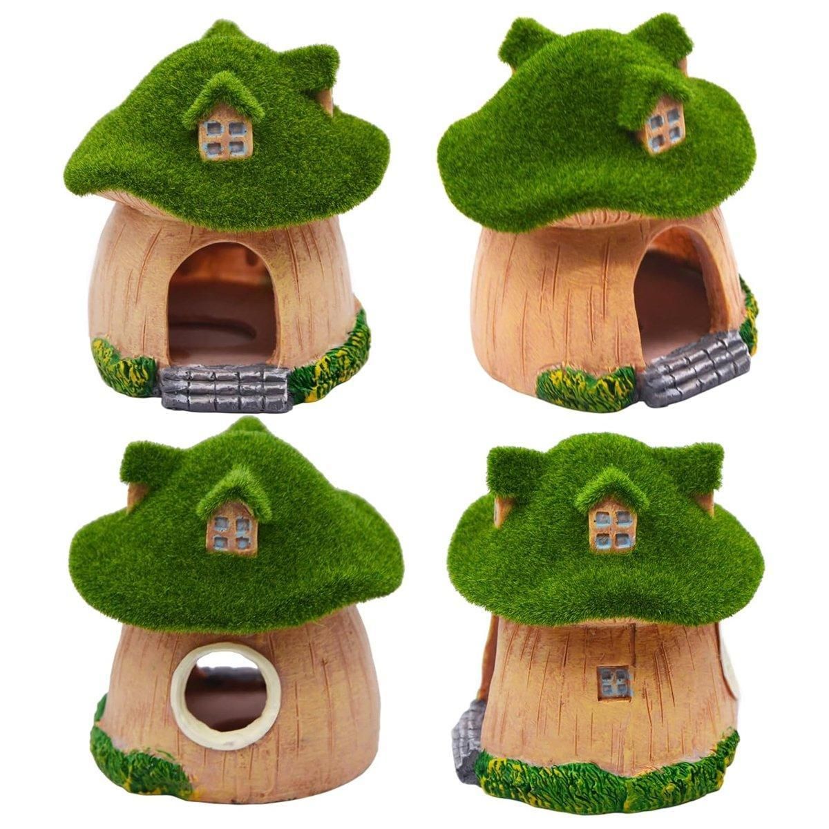 Aquarium Moss Mushroom House With Window - Image 3