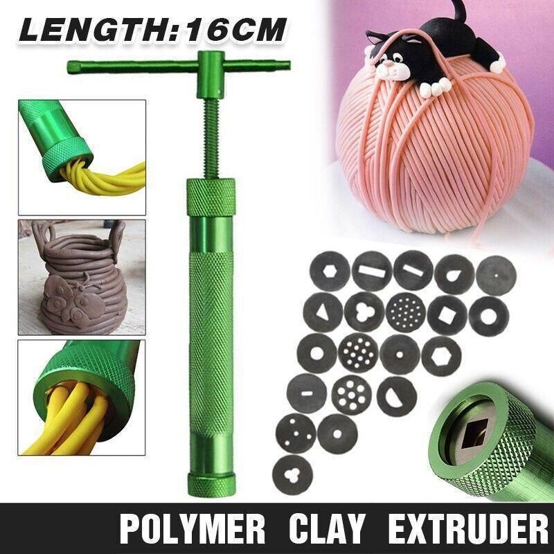 Polymer Clay Gun Extruder with 20 Discs