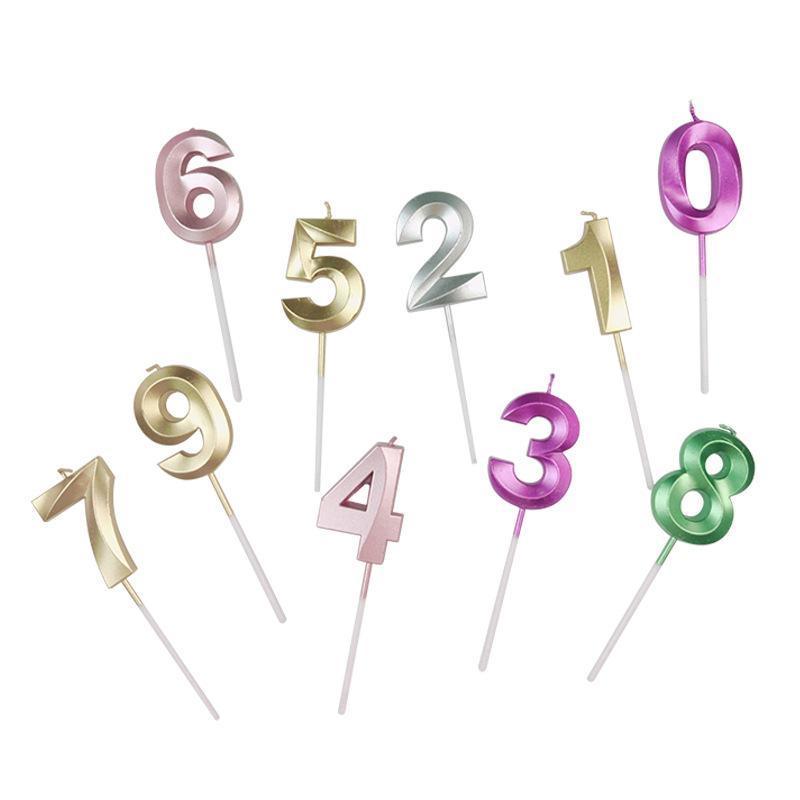 Number Candle Rose Gold Birthday Zero - Image 2