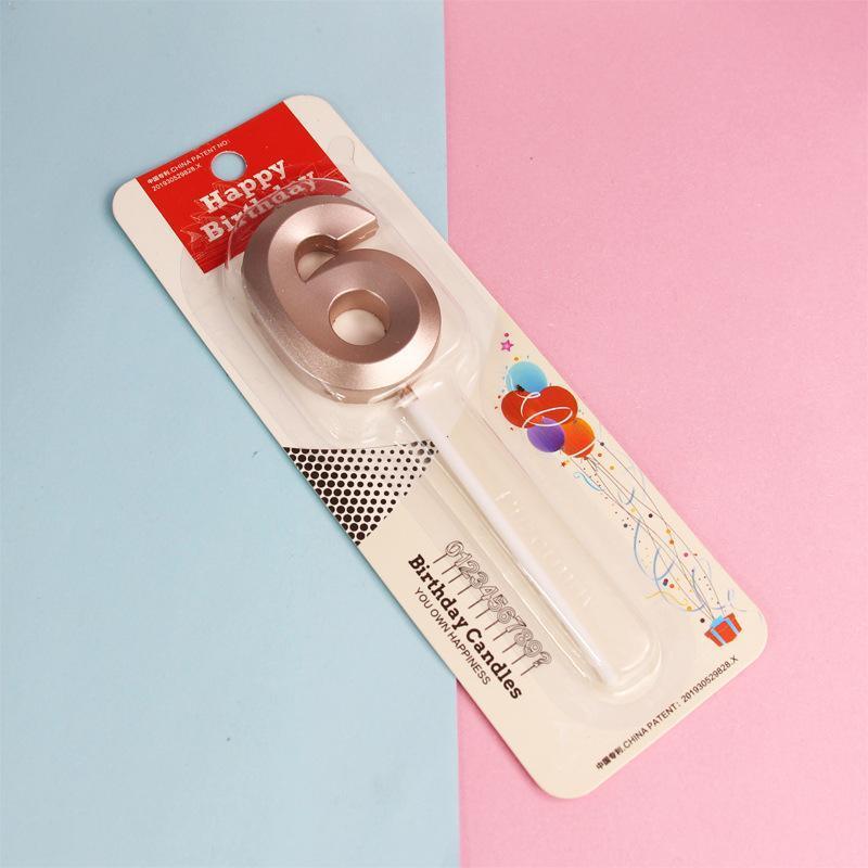Number Candle Rose Gold Birthday Zero - Image 12