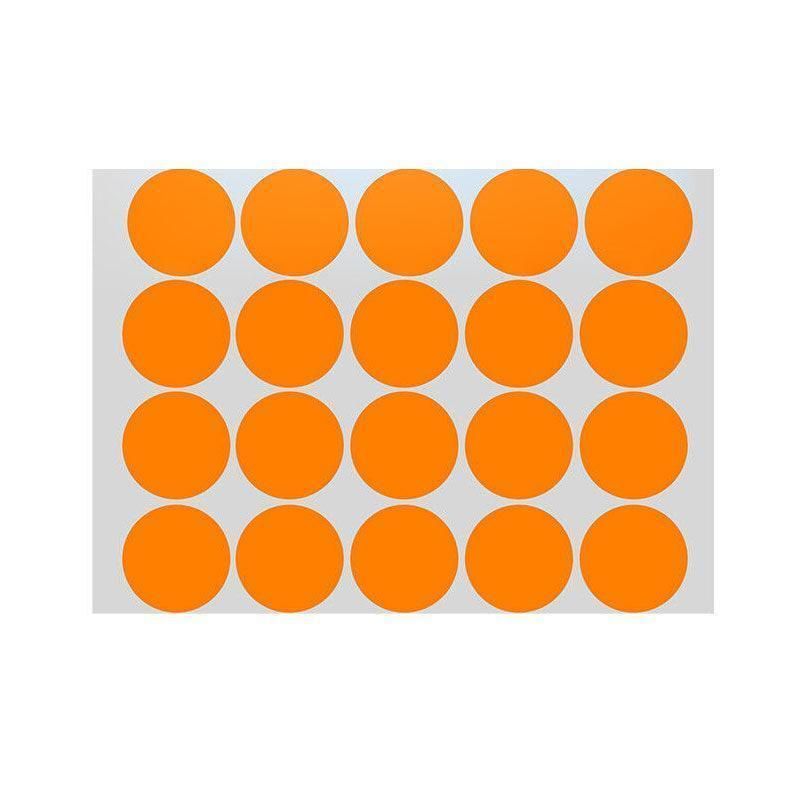 Orange Sticker Dots 100mm 2 Dots