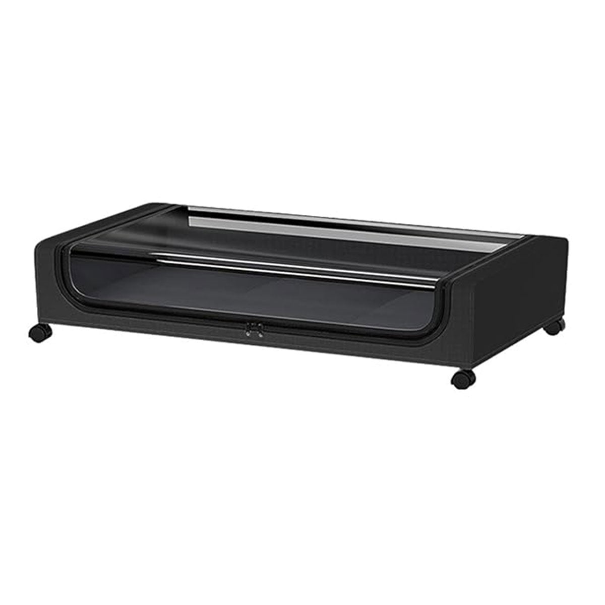Under Bed Storage Rack with Wheels Black - Image 6
