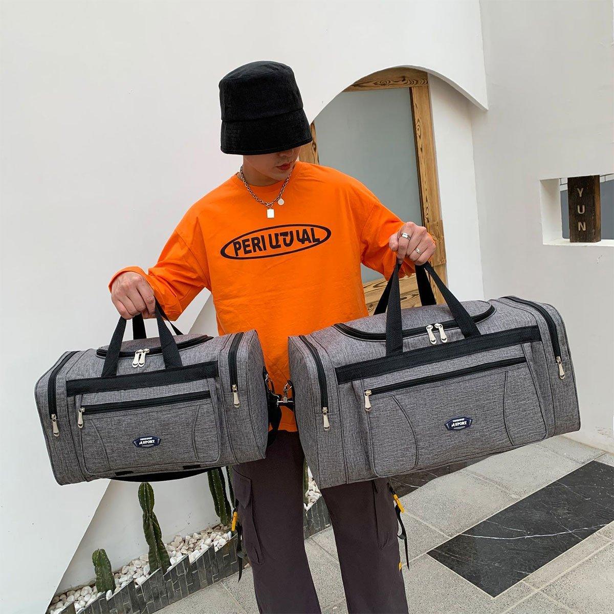 Large Waterproof Travel Bag Mini Grey - Image 4