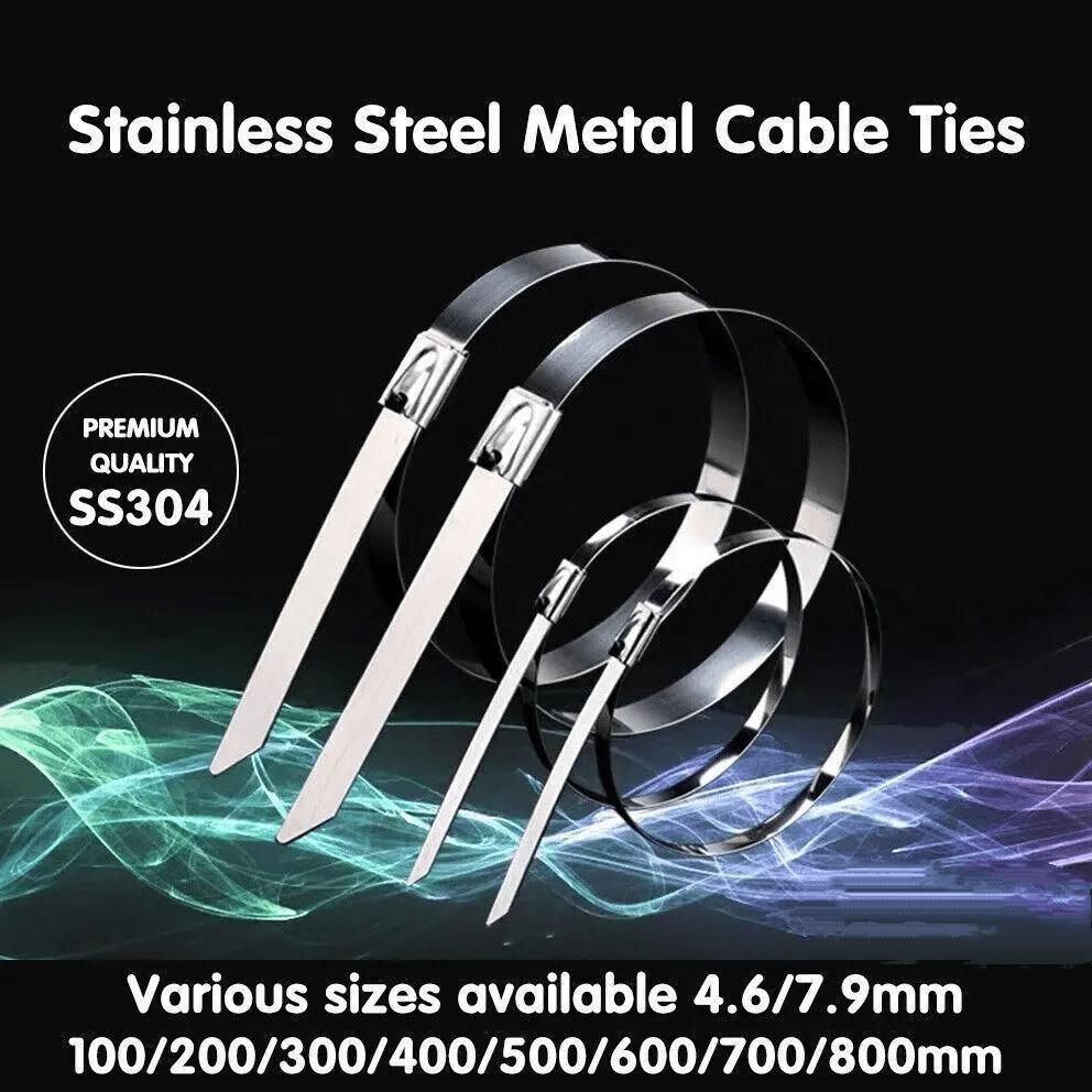 20X Stainless Steel Cable Ties 4.6x700mm - Image 2