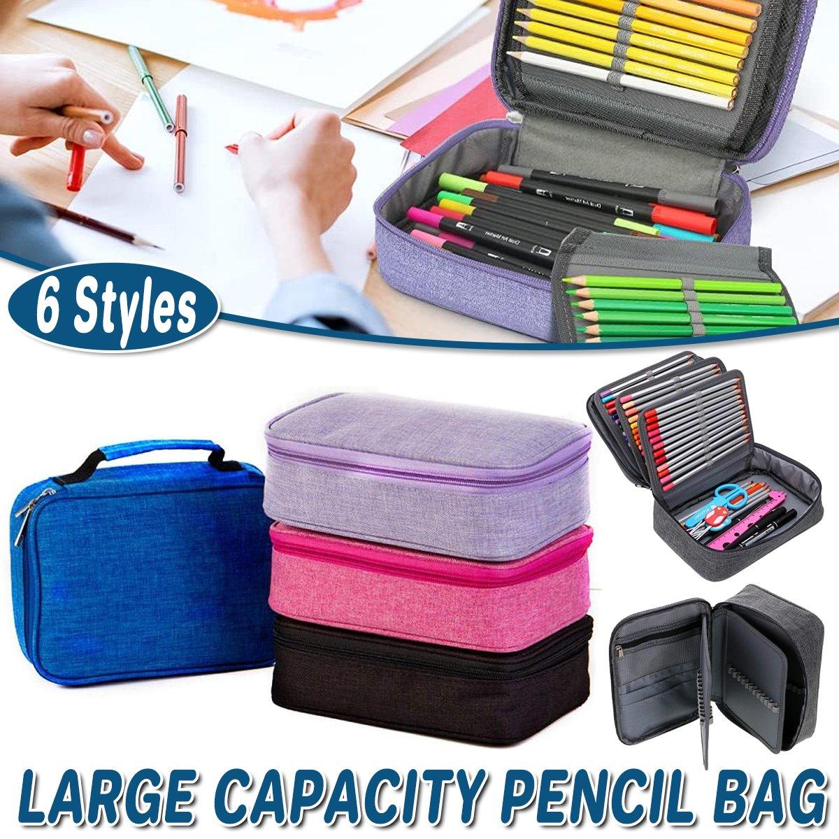 Large Capacity Waterproof Pen Pouch Blue