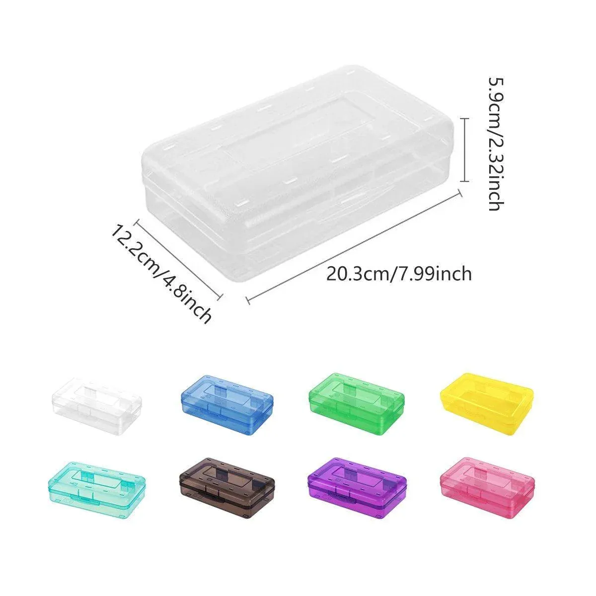 Large Capacity Transparent Plastic Pencil Case Transparent - Image 4