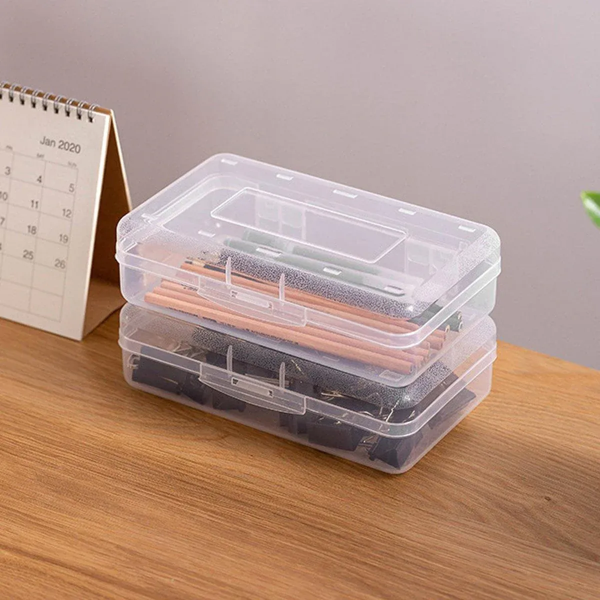Large Capacity Transparent Plastic Pencil Case Transparent - Image 11