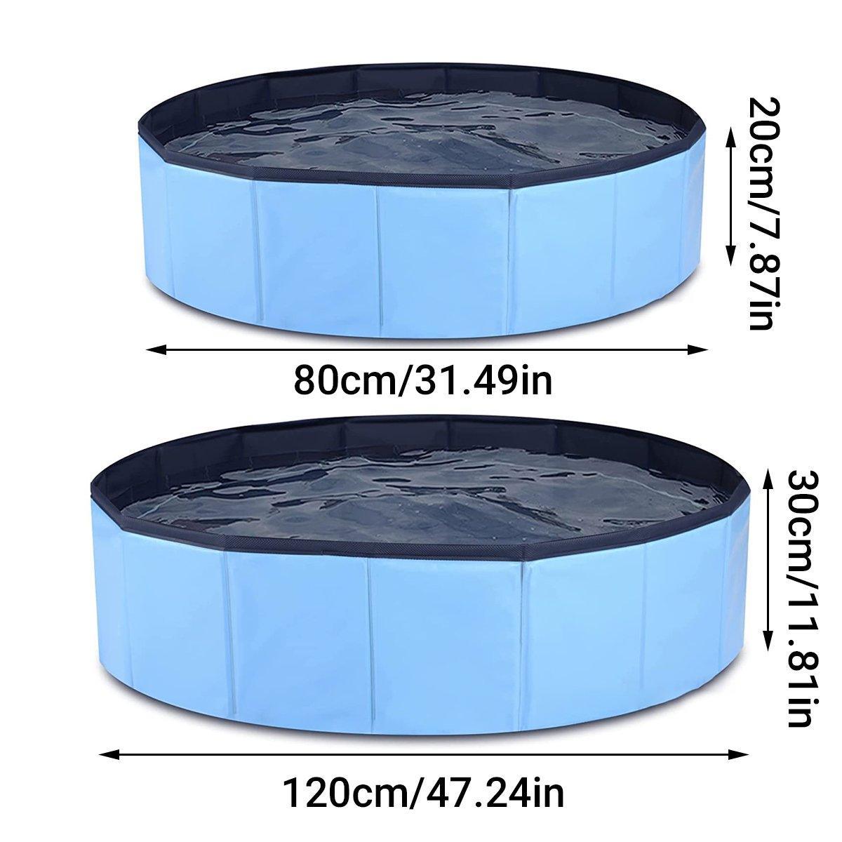 Pet Swimming Pool Foldable Blue 80x20cm