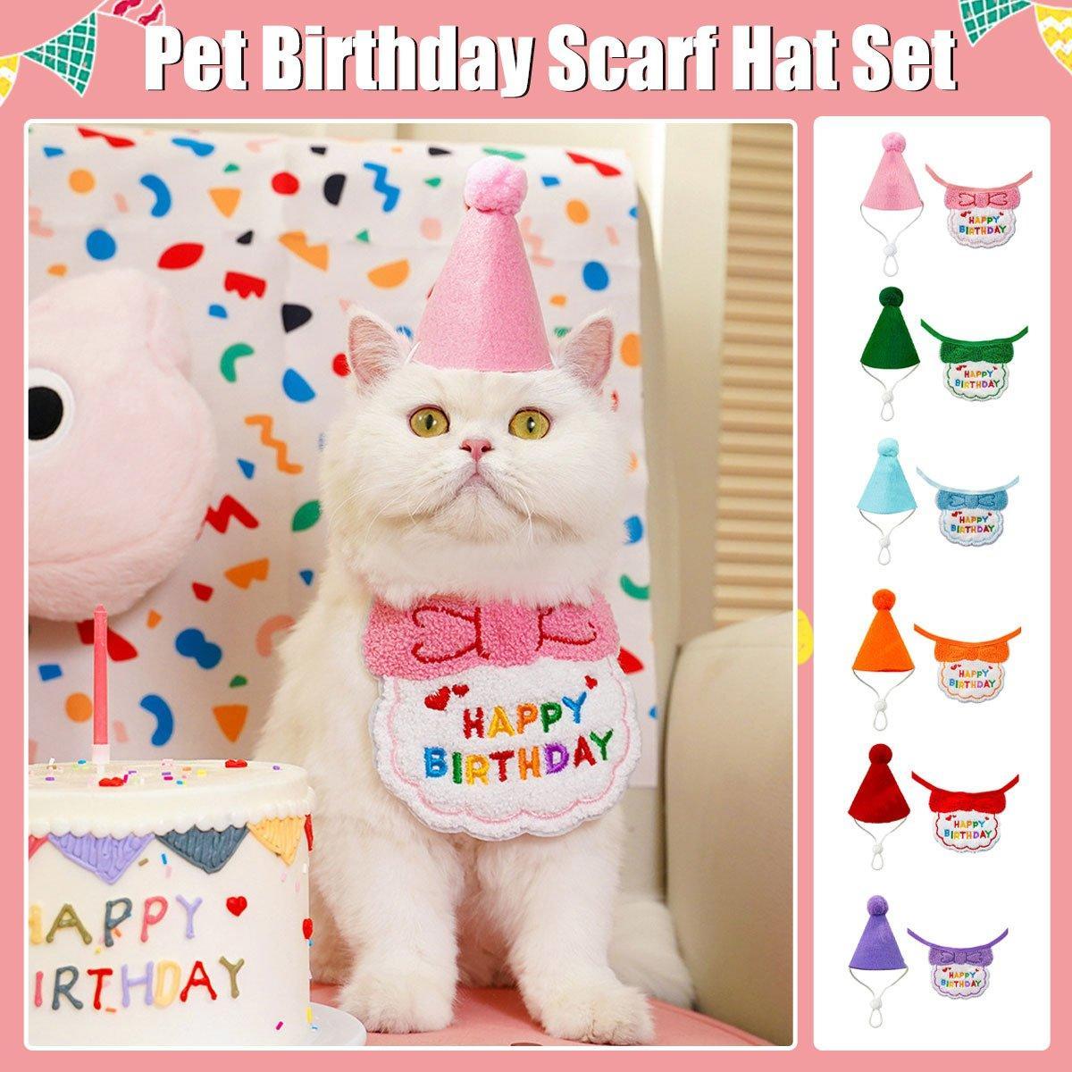Pet Birthday Bib Sky Blue Celebration