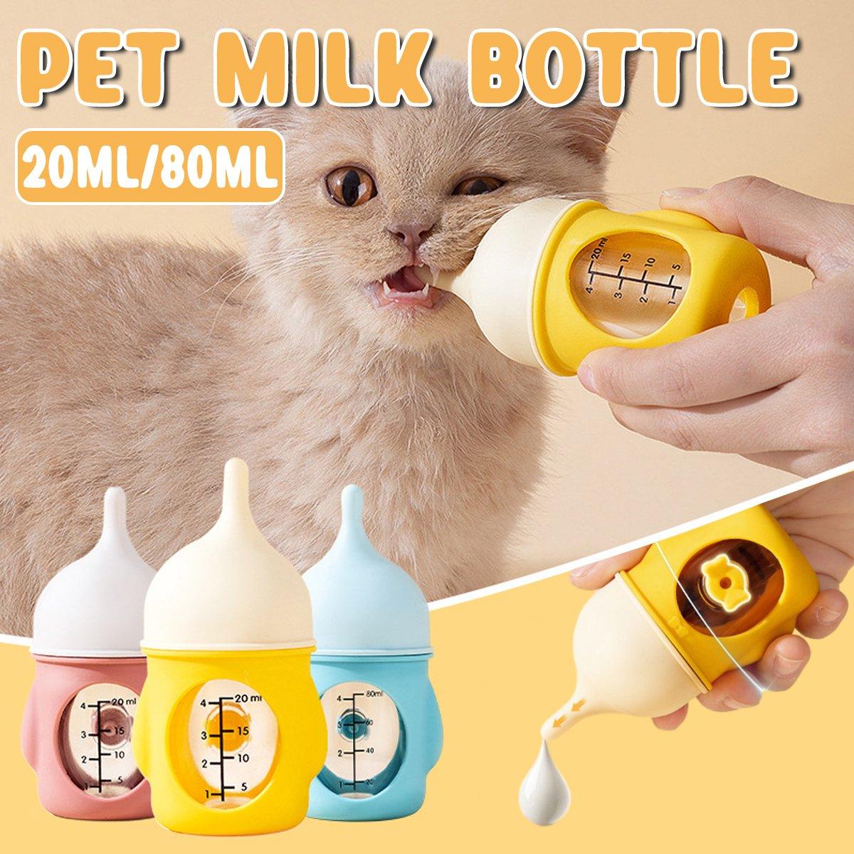 Silicone Pet Milk Feeding Bottle 20ml Pink