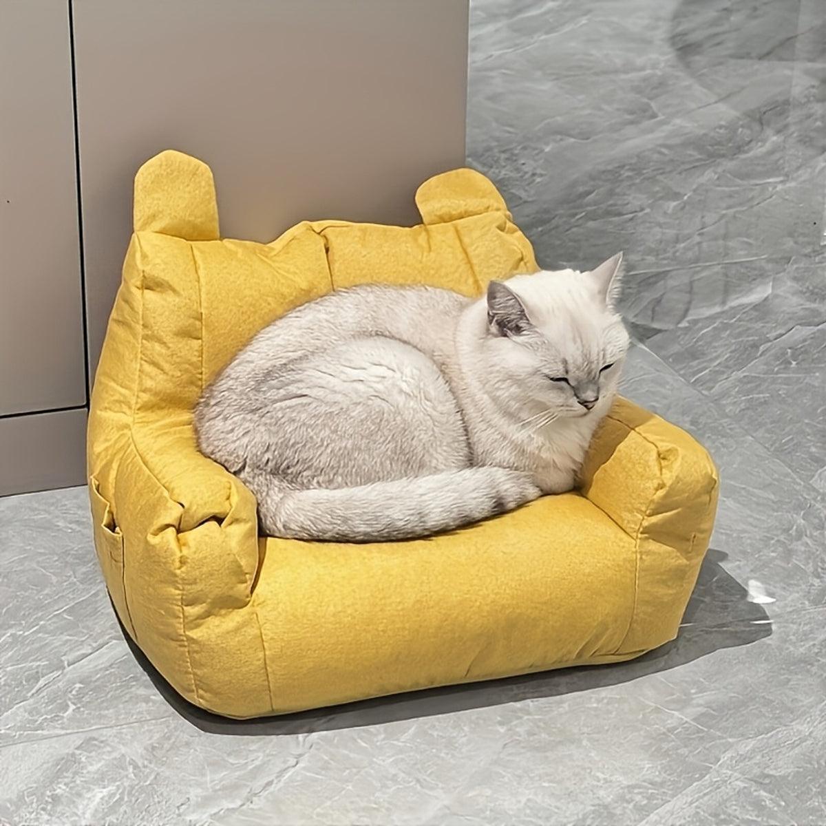 Small Sofa Chair Couch White - Image 4
