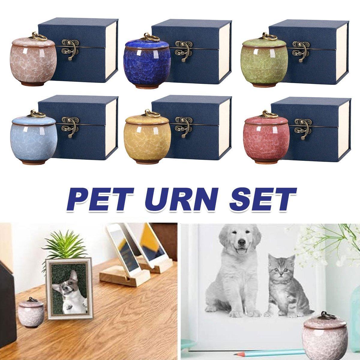 Small Pet Urn for Ashes Yellow