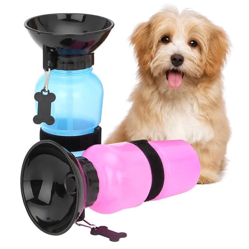 500Ml Dog Cat Water Bottle Pink Portable - Image 4