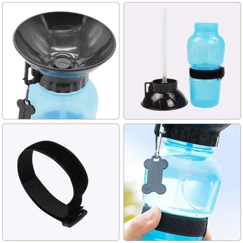 500Ml Dog Cat Water Bottle Pink Portable - Image 5
