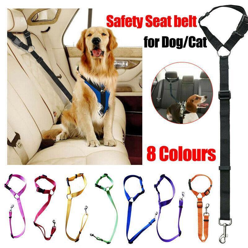 Pet Dog Car Clip Lead Yellow Safety Restraint